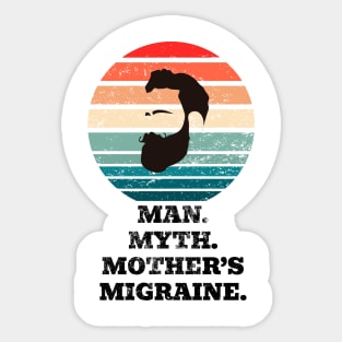 Man Myth Migraine Sticker